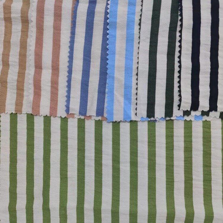 rayon nylon airflow stripe print fabric 2