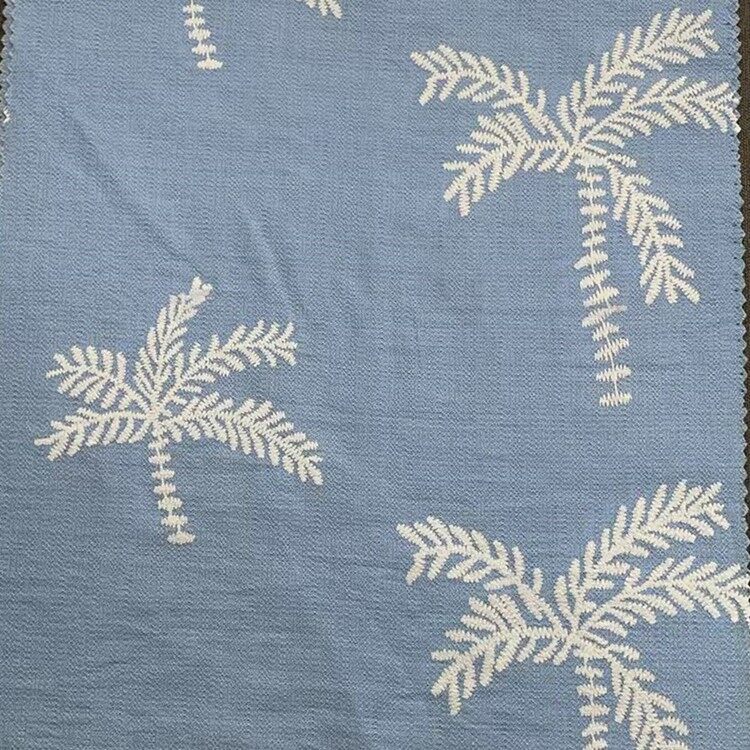 rayon nylon leaf form print fabric 2