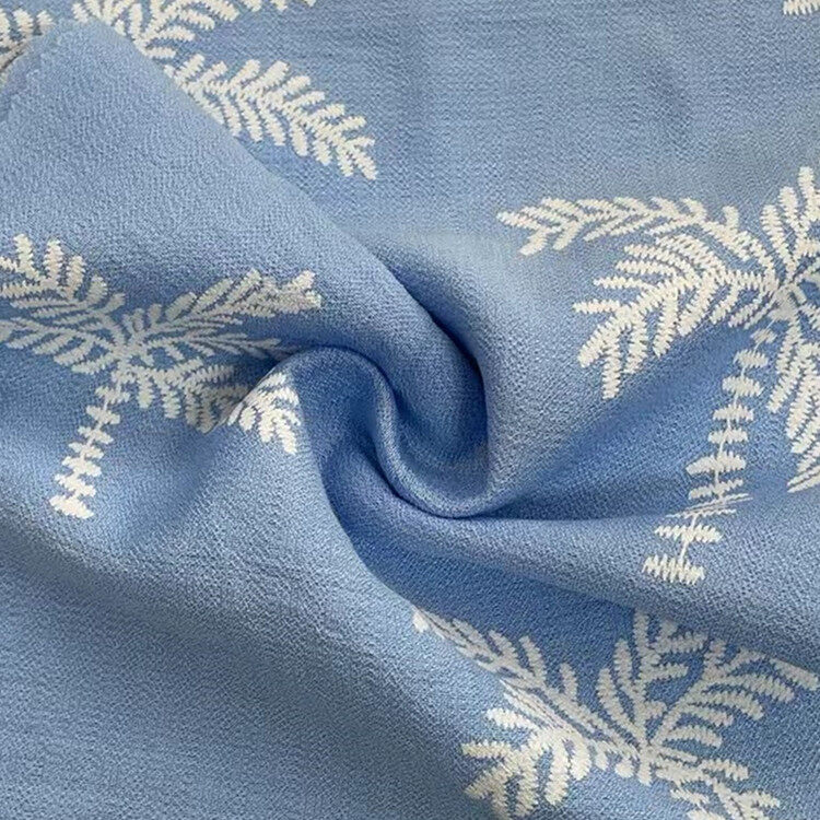 Tissu imprimé en forme de feuille de nylon et de rayonne