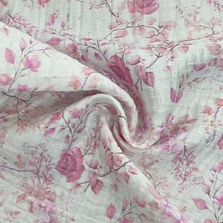 Rayon nylon lyocell blóma prentefni