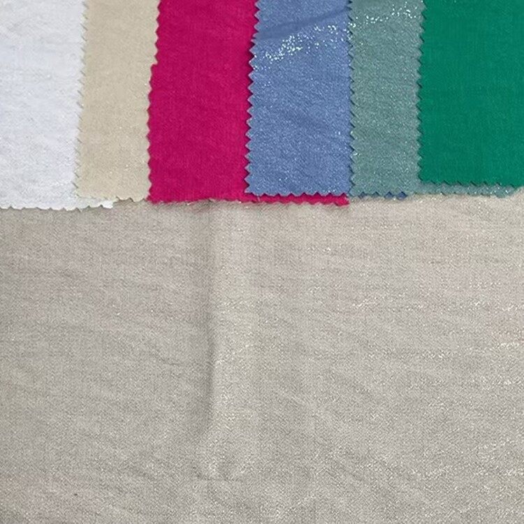 rayon nylon wrinkled foil fabric  2