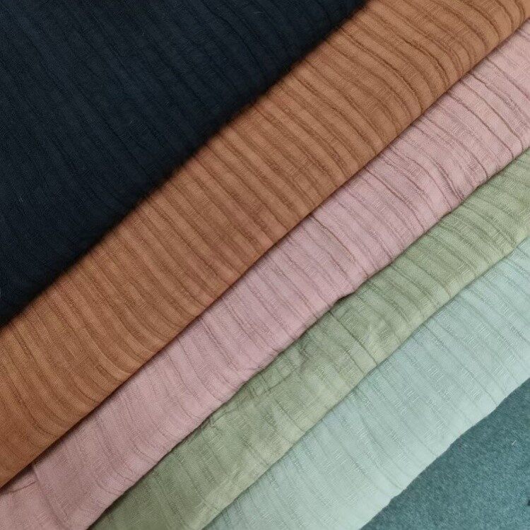 rayon nylon wrinkled texture jacquard fabric 2