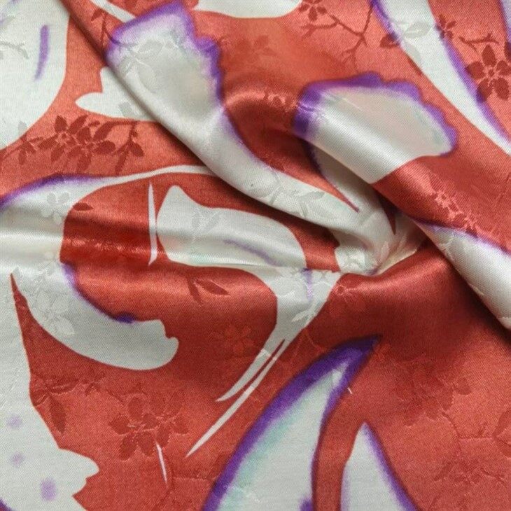 Rayon Viscose Fabric With Red Floral Print suppliers