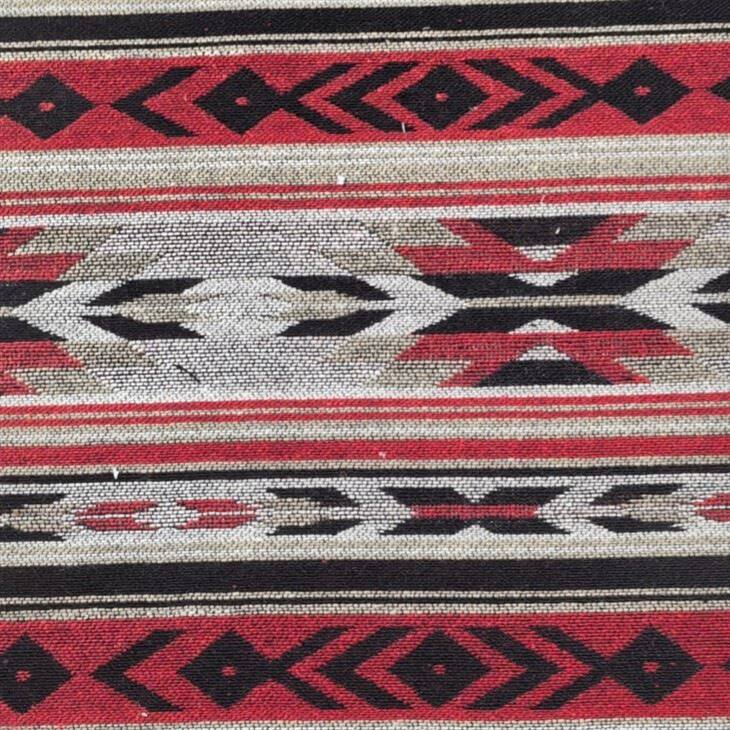 Țesătură roșie aztecă Jacquard haina