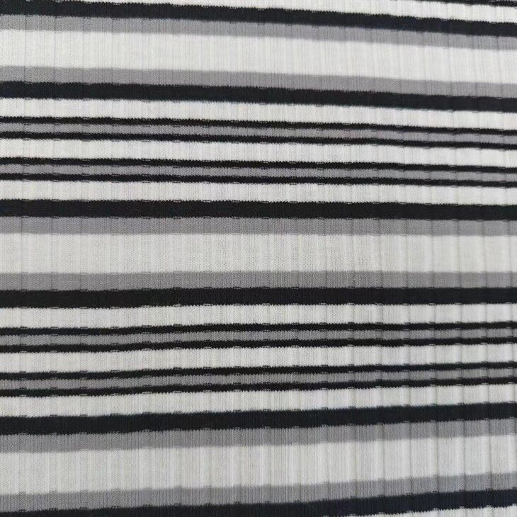 flat rib stripe fabric