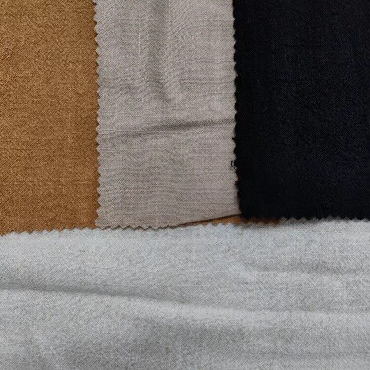 sand wash rayon linen slub fabric 4