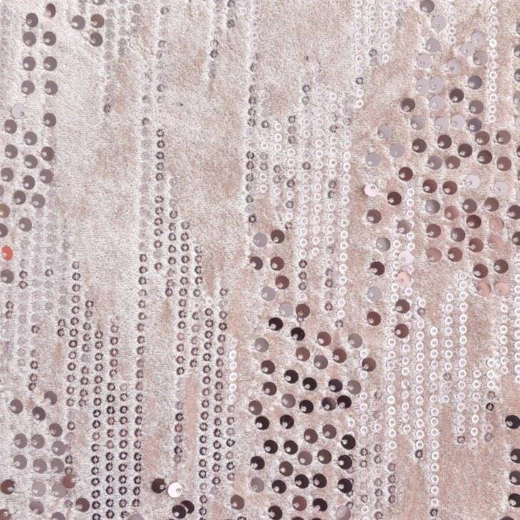 Sequin Embroidery Velvet Fabric