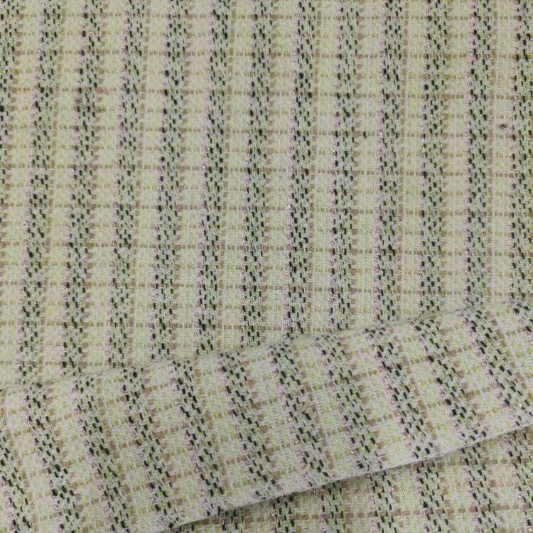 shiny striped tweed fabric 2