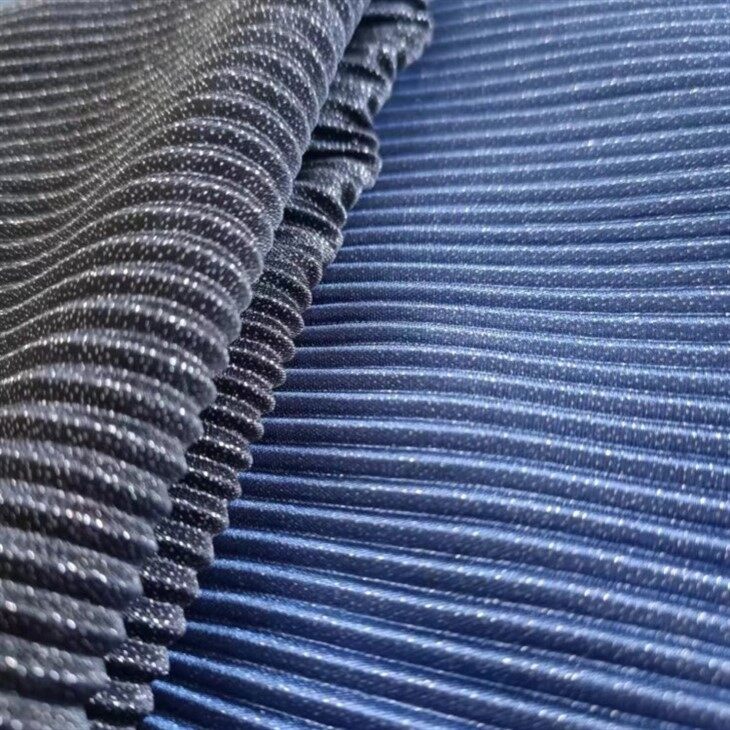 dark color silver plisse fabric
