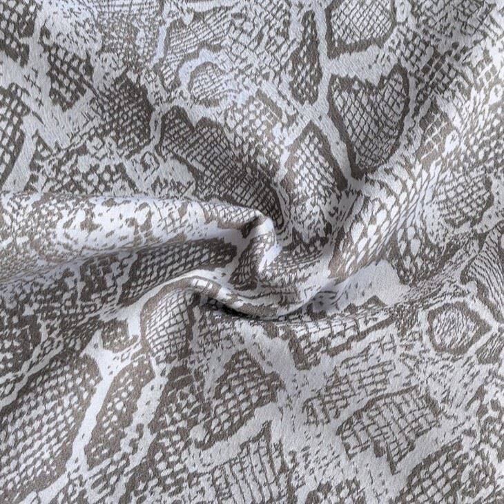 Silver Snake Jacquard Fabric