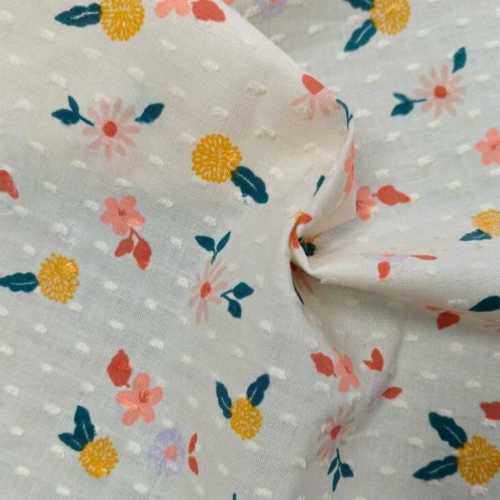 گل کوچک چاپ شده 100 ٪ پارچه پنبه