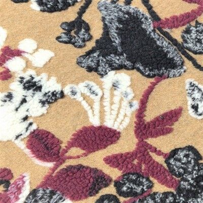 Tela de abrigo Jacquard Floral Vintage 3D