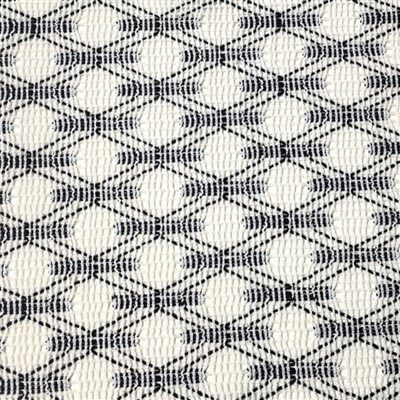 Tela de crochet de crochet de diamante en blanco y negro