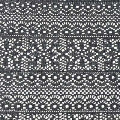 Tela de encaje de crochet negro de guipure