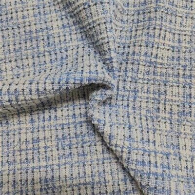 Heller, bunter Tweed-Strickstoff aus Seide