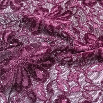 Chenille blonde pailletterstof