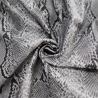 Kohokuvioitu Snake Skin Pu Fake Leather Kangas