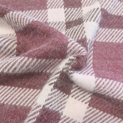 Faux mohAir Check Jacquard kootud kangas