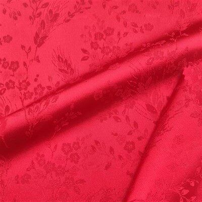 Blumen-Jacquard-Polysatin-Stoff