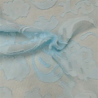 Blomsterpoly clip jacquard stof