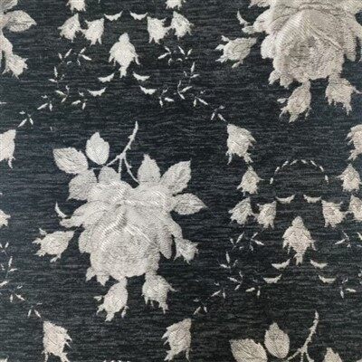 Blomsterchenille poly jacquard stof