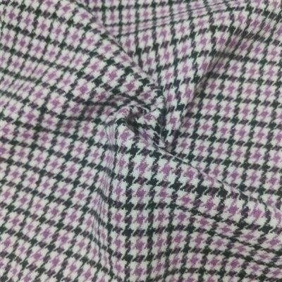Houndstooth Check vævet uldstof