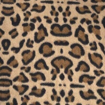 Leopardimustriline mantel, kootud kangas