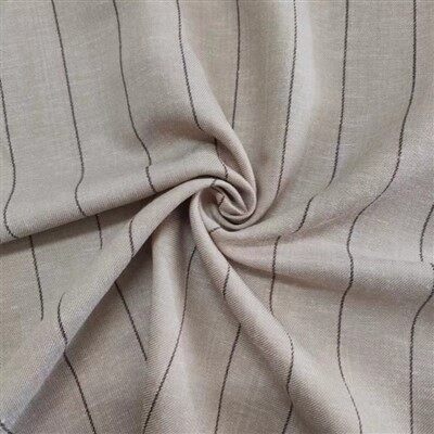 リネンレーヨンコットンツイルストライプ生地