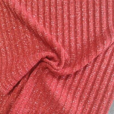 Tela de punto de punto de costilla de costilla de Lurex