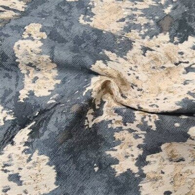 Tela de jacquard floral abstracto metálico