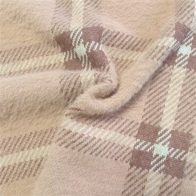 Mohair Check Žakarda adīts audums