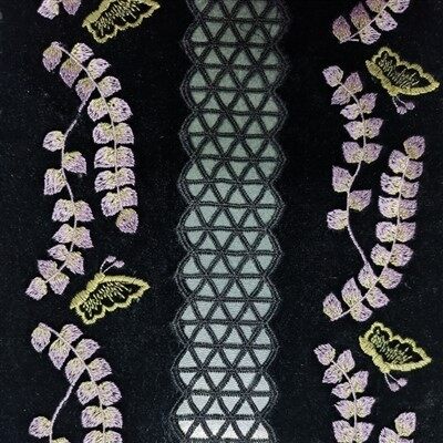 Mitmevärviline sametine tikkimiskangas