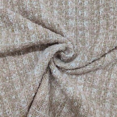 Tweedstoff im Chanel-Stil mit rosa Goldfaden