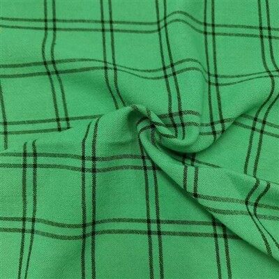 ポリイミテーションリネン糸染めチェンク生地