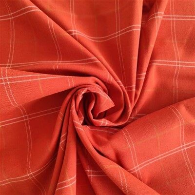 Polü-rayon lõngaga värvitud tšekikangas