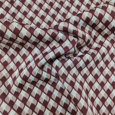 Poliestera stiepšanās krāsains ģeometrisks adīts žakarda audums