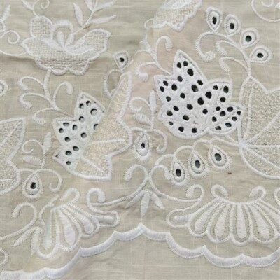 Tecido bordado unilateral de rayon