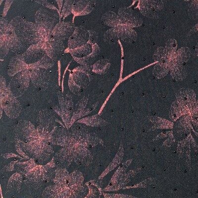 Priontáil Dearg Fabraic Tulle Dubh