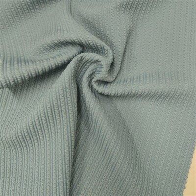 Tela jacquard de punto de punto de poli acanalado