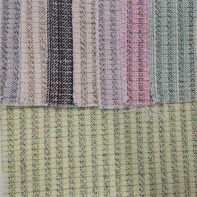 Tejido de tweed de rayas brillantes