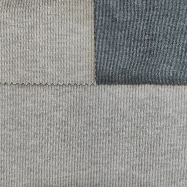 soft poly rayon stretch brushed RIB knit fabric 2