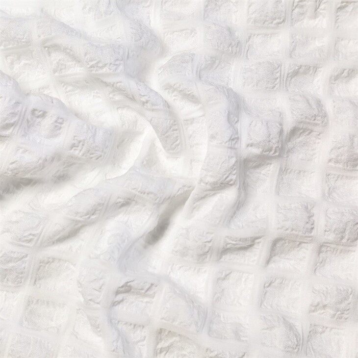 Solid Polyester Spandex Stretch Bubble Fabric