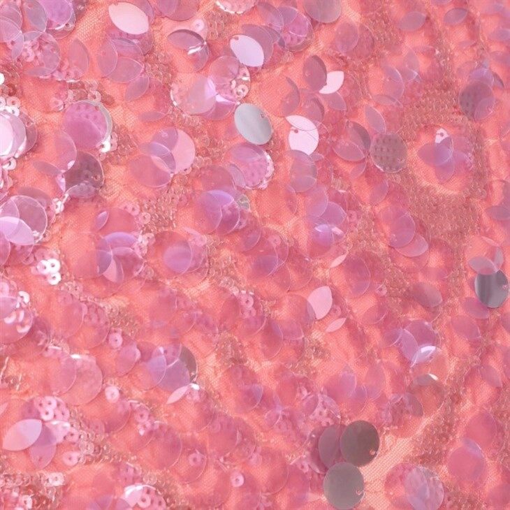 Sparkling Iridescent Pink Sequin Fabric