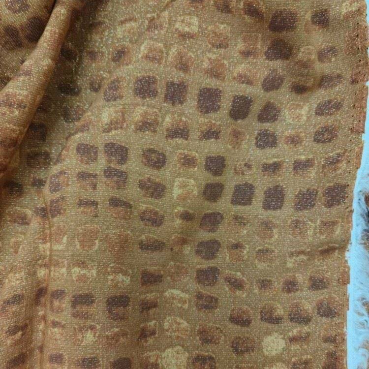 stone print rayon lurex fabric 3