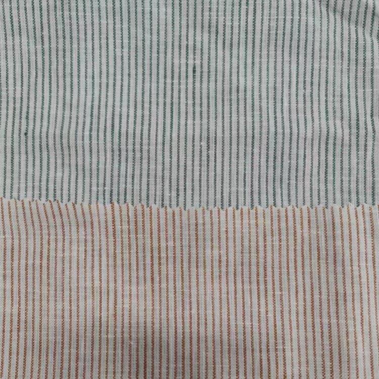 striped pure linen fabric 3