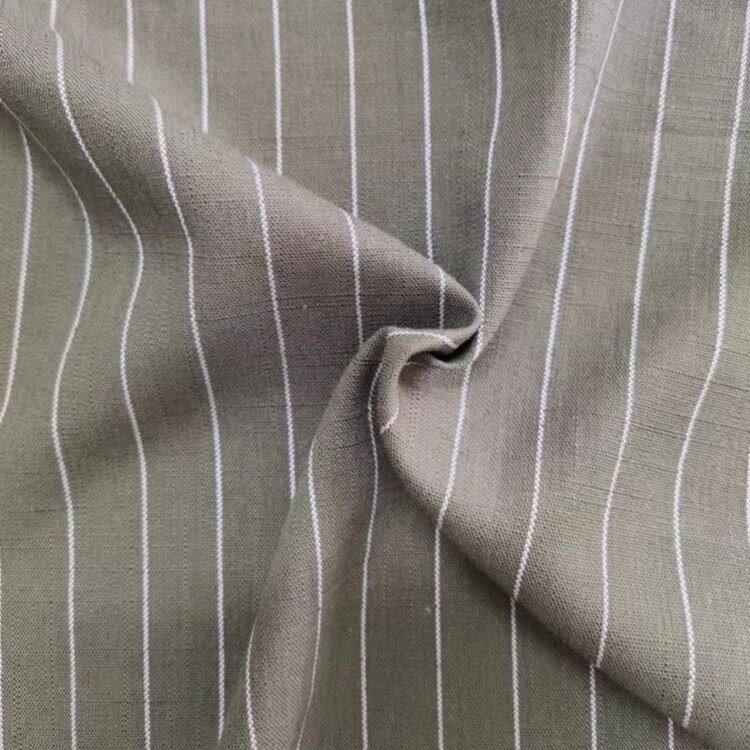 striped viscose linen slub fabric 2