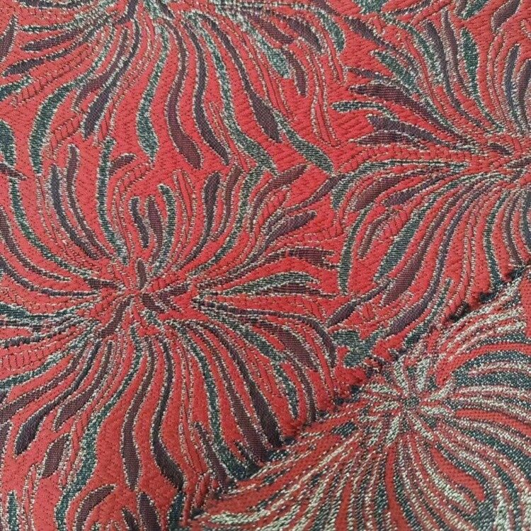 Sunflower metal poly jacquard fabric 2