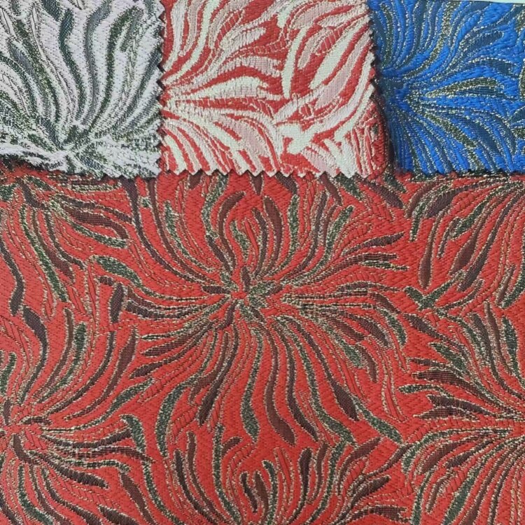 Sólblómaolía Poly Jacquard efni