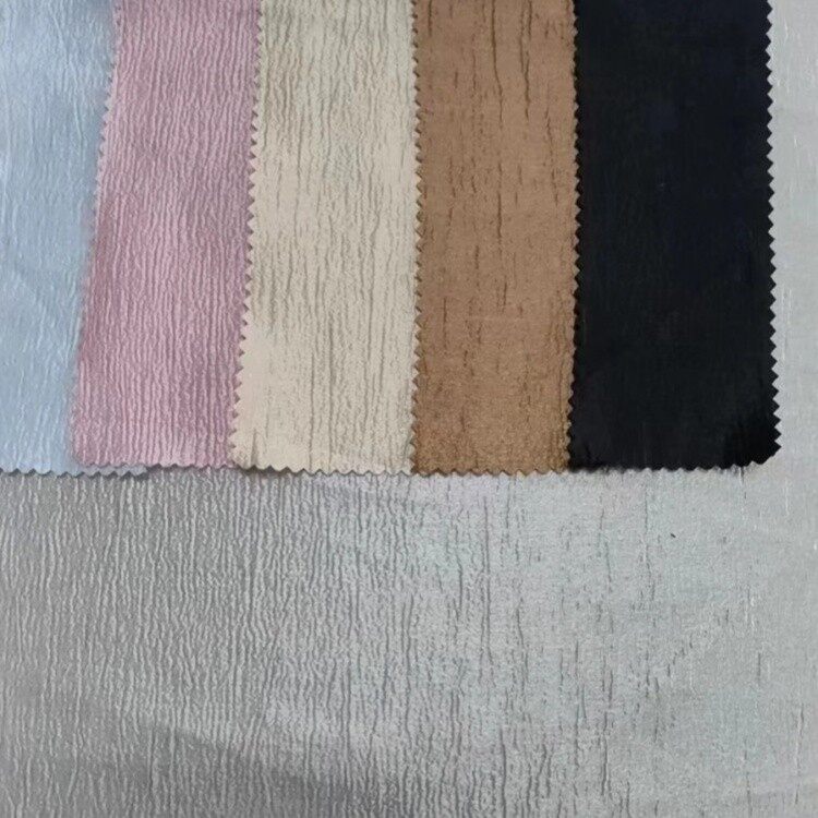 tencel polyester acetate wrinkled fabric