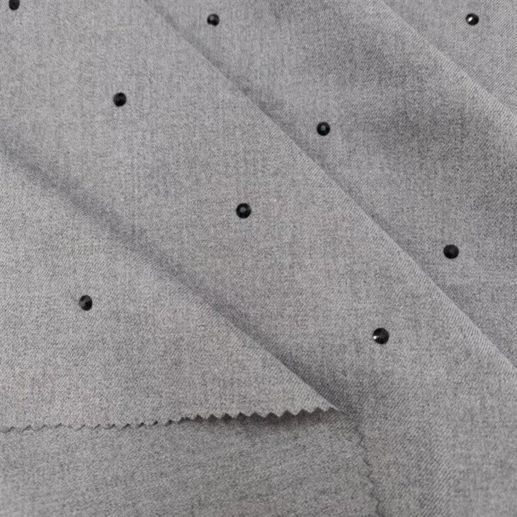 grey thermal diamond foil fabric